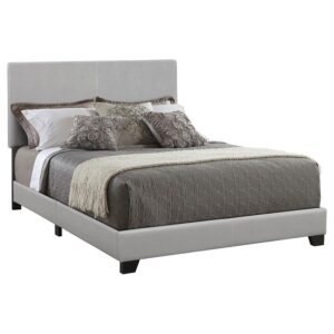 Upholstered Queen Panel Bed Grey