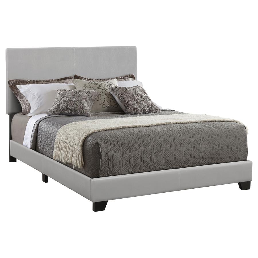 Upholstered Queen Panel Bed Grey
