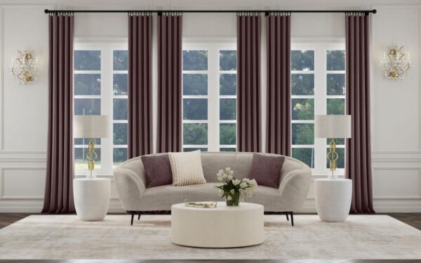 Upholstered Channel Back Curved Sofa Beige - Image 2
