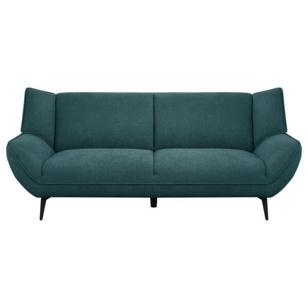 Upholstered Flared Arm Sofa Teal Blue - Image 3