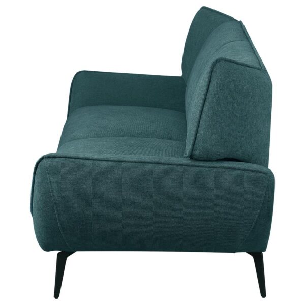 Upholstered Flared Arm Sofa Teal Blue - Image 4