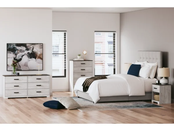 Dolante Queen Upholstered Bed with Square Button Tufting - Image 2