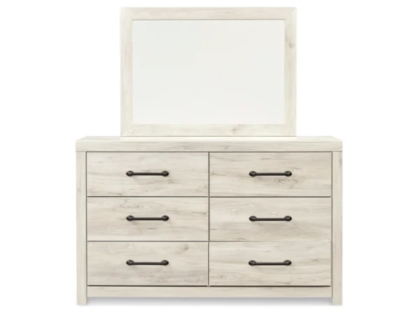 Cambeck Queen Panel Bed with Mirrored Dresser - Image 5