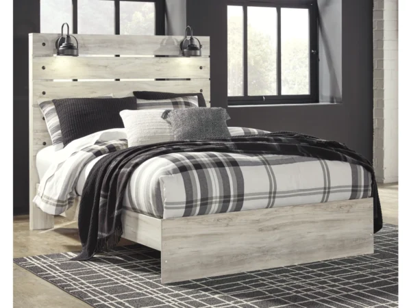 Cambeck Queen Panel Bed with Mirrored Dresser - Image 2