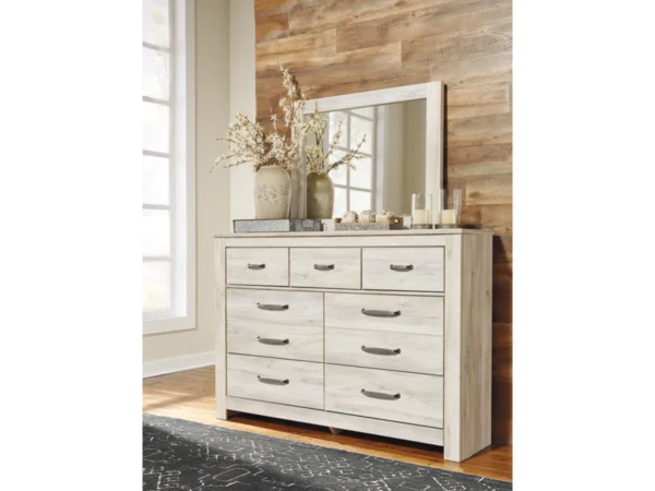 Bellaby Queen Panel Bed with Mirrored Dresser - Image 3