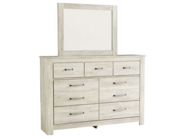 Bellaby Queen Panel Bed with Mirrored Dresser - Image 2