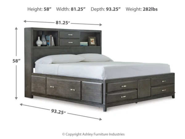Caitbrook King Storage Bed with 8 Drawers - Image 4