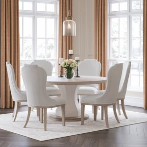 Jorlaina Dining Table and 6 Chairs