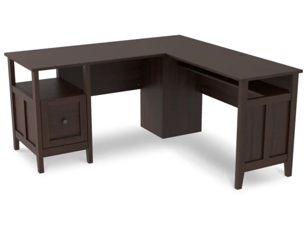 Camiburg 59" L-Shaped Home Office Desk with Drawer - Image 2