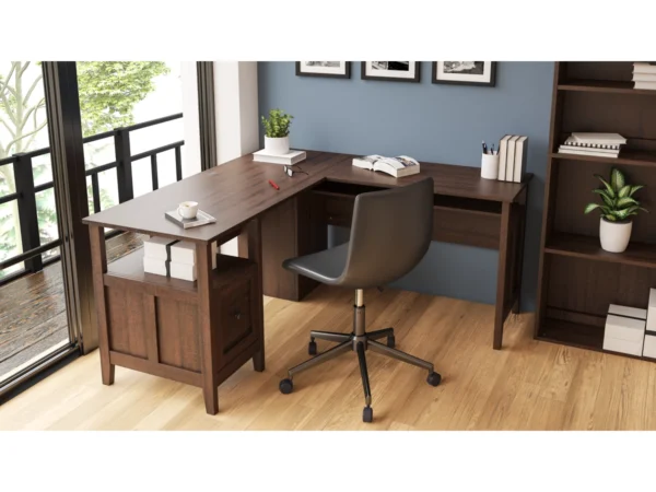 Camiburg 59" L-Shaped Home Office Desk with Drawer