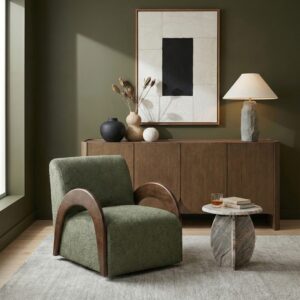 Neria Chenille Fabric Upholstered Chair